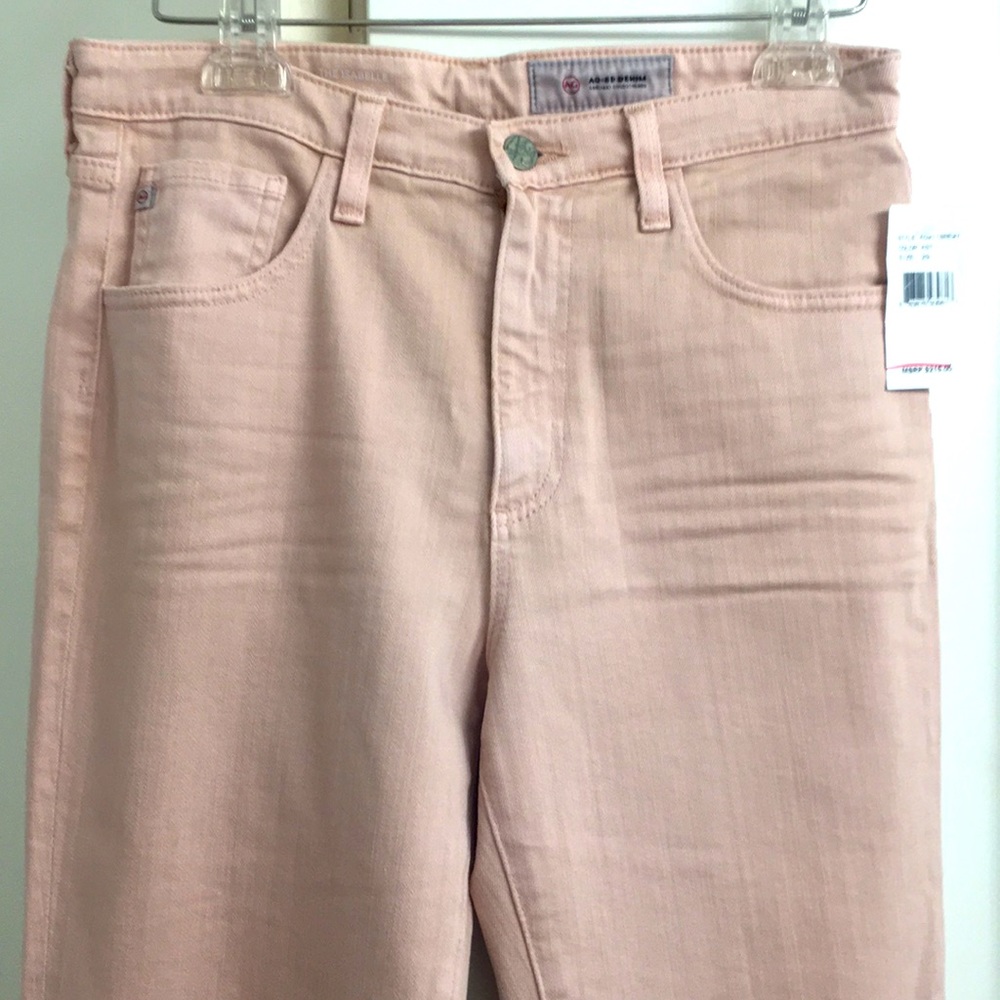AG pale pink blush colored jeans